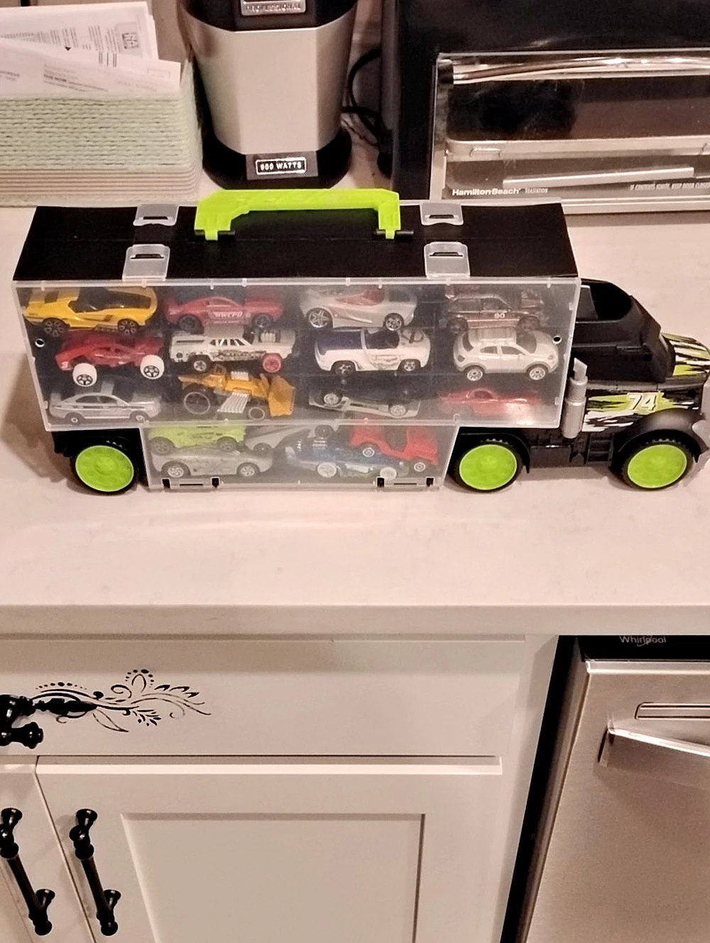 Hot Wheels Car Carrying Truck Storage Case with 34 Cars
